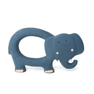  Mrs Elephant rubberen speeltje blauw
