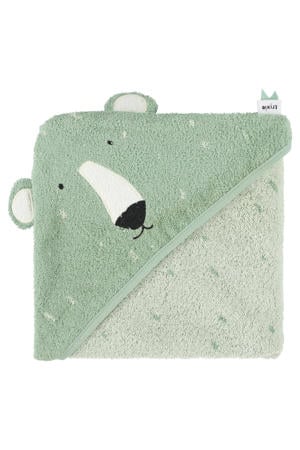 badcape Mr. Polar Bear 75x75cm groen