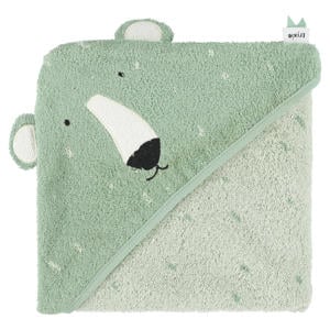 badcape Mr. Polar Bear 75x75cm groen