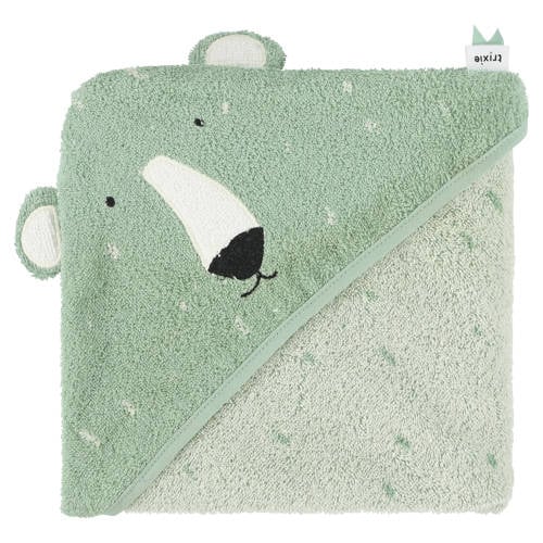 Trixie badcape Mr. Polar Bear 75x75cm groen afbeelding