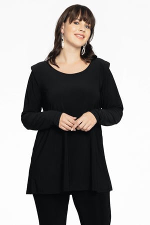 Travelstof top zwart