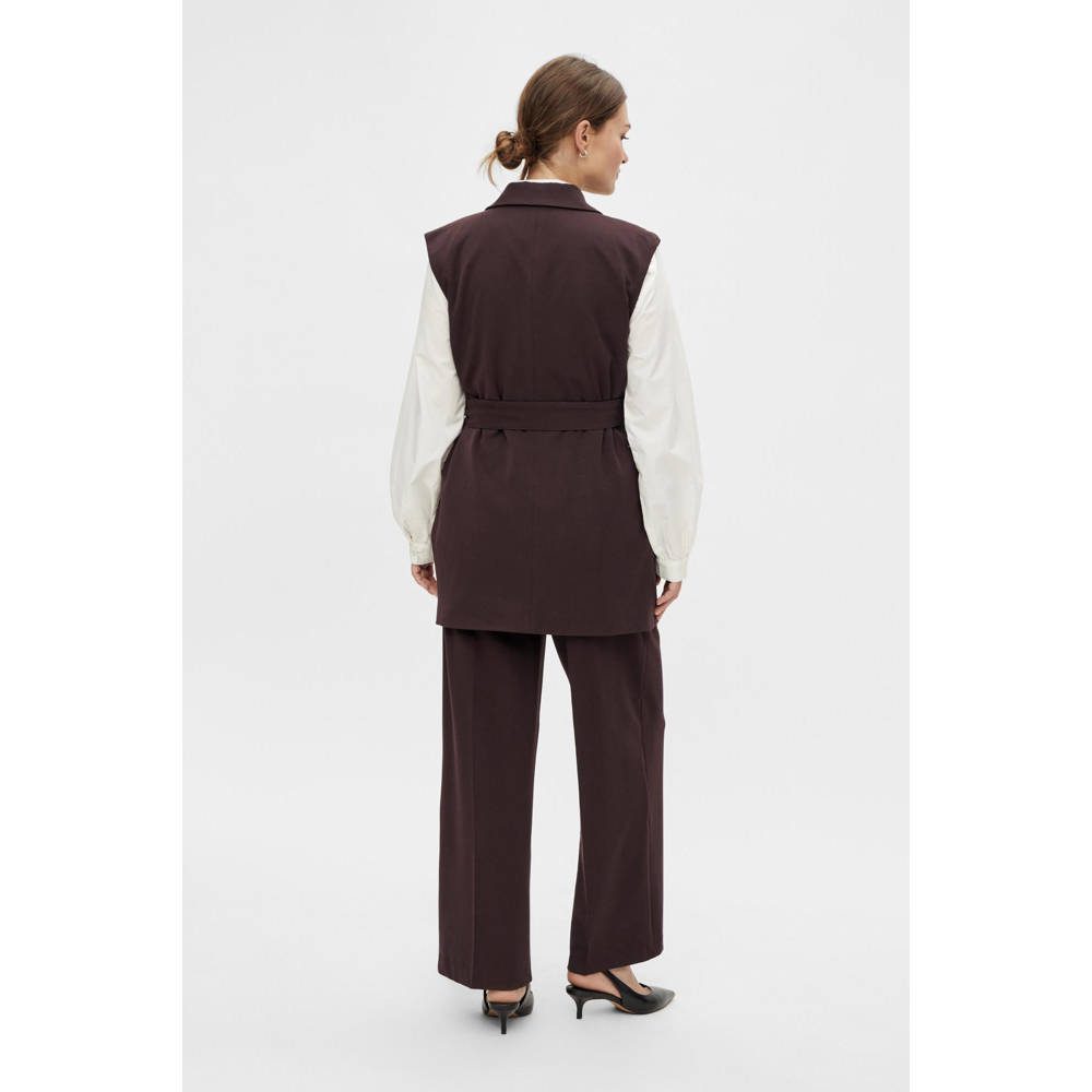 MAMALICIOUS zwangerschapsgilet MLELORA donkerbruin