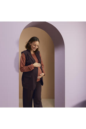 zwangerschapsgilet MLELORA donkerbruin