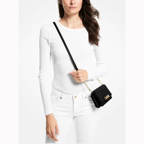 Michael Kors leren telefoontasje Heather zwart afbeelding