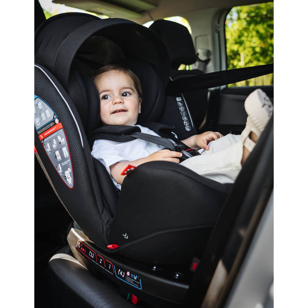 Kelder Reciteren oplichter Babyauto autostoel Biro D FIX black/anthracite Group 0+ 1 2 3 - 0-36 kg -  360° met isofix | wehkamp