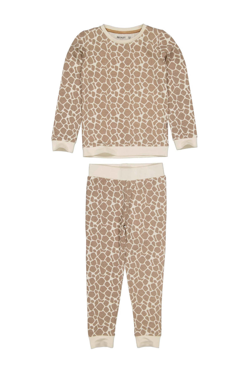 Quapi   pyjama PUCK met dierenprint ecru/zand