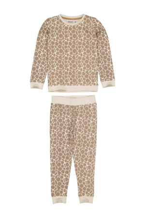   pyjama PUCK met dierenprint ecru/zand