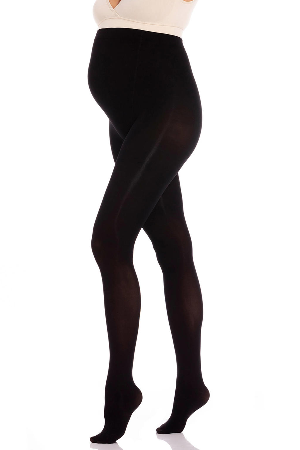 Zwarte dames MAGIC Bodyfashion zwangerschapspanty 80 denier van polyamide met effen