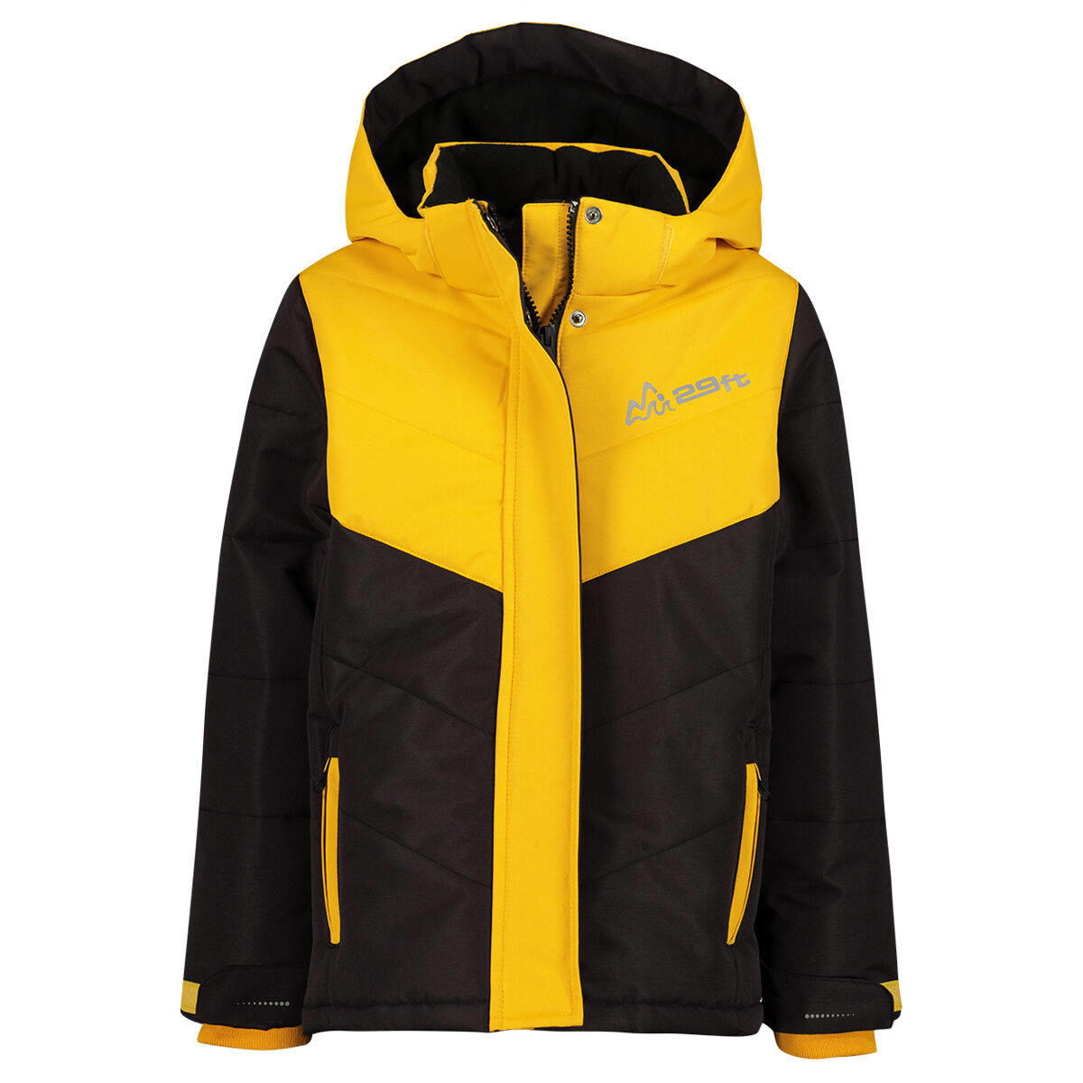 Vechter man Augment 29FT ski-jas zwart/geel | wehkamp