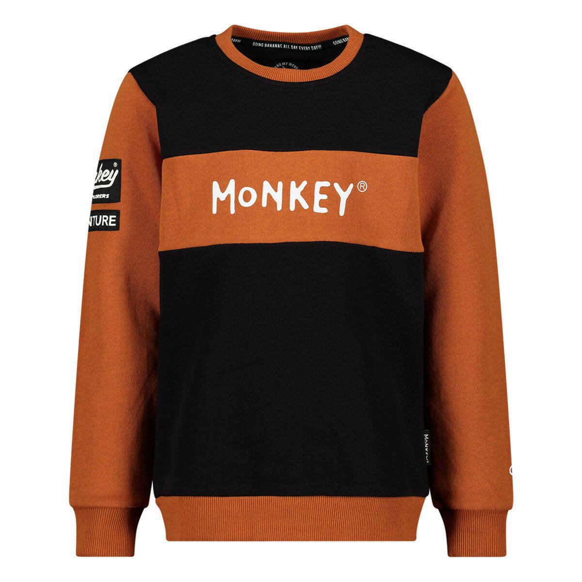 Me My Monkey sweater brique zwart wit wehkamp