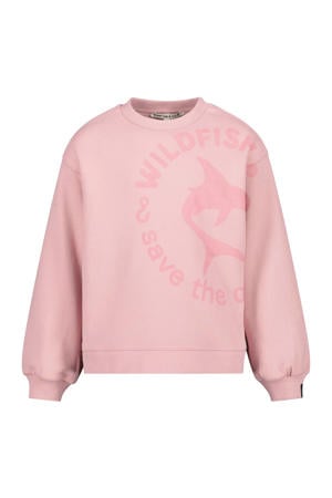 sweater met printopdruk roze