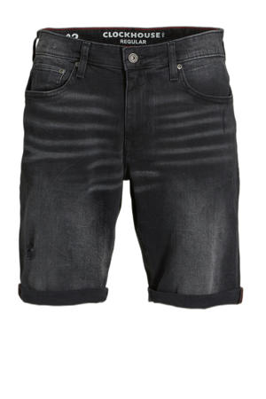 regular fit jeans short zwart