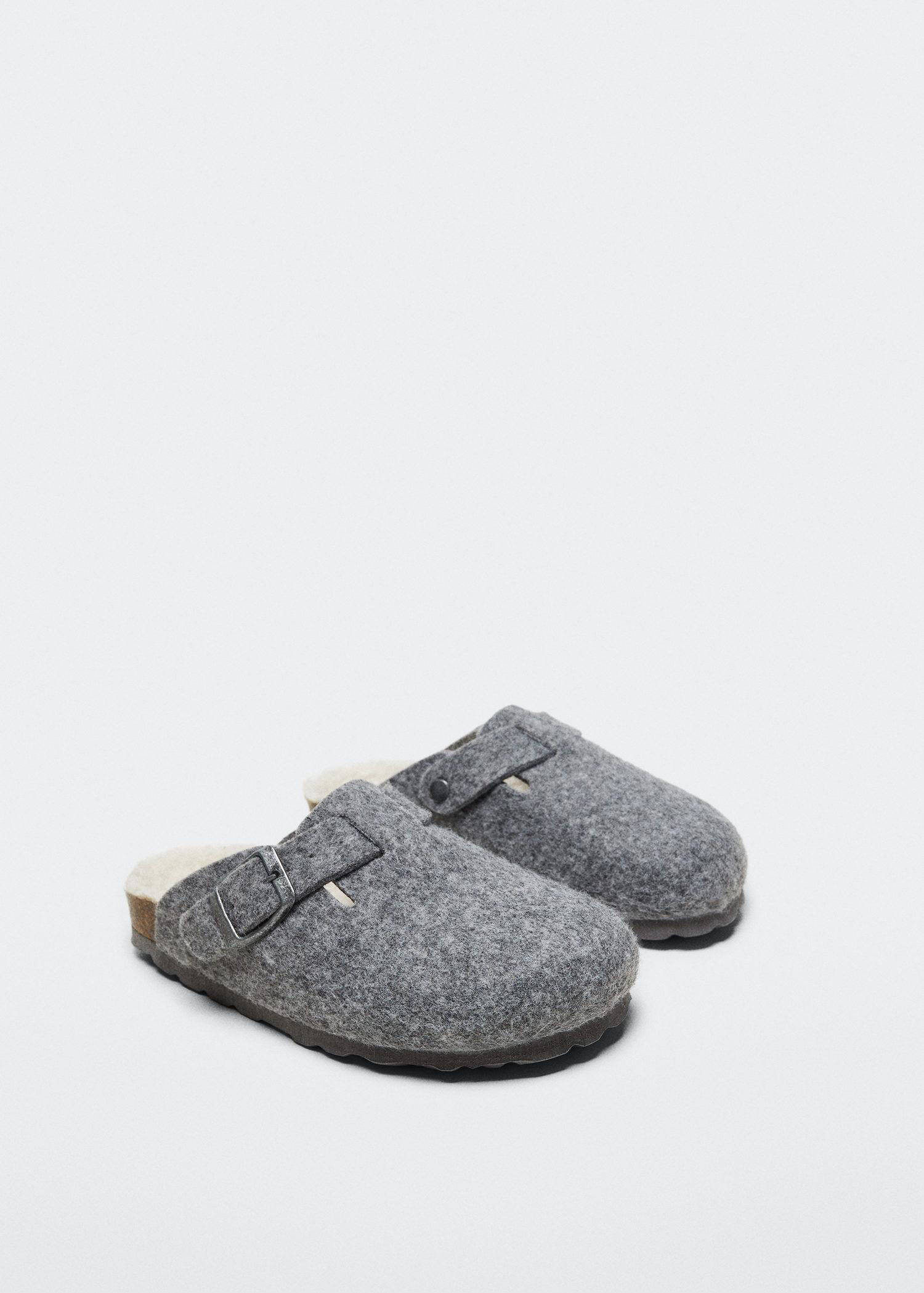 Mango Kids pantoffels grijs kids | wehkamp
