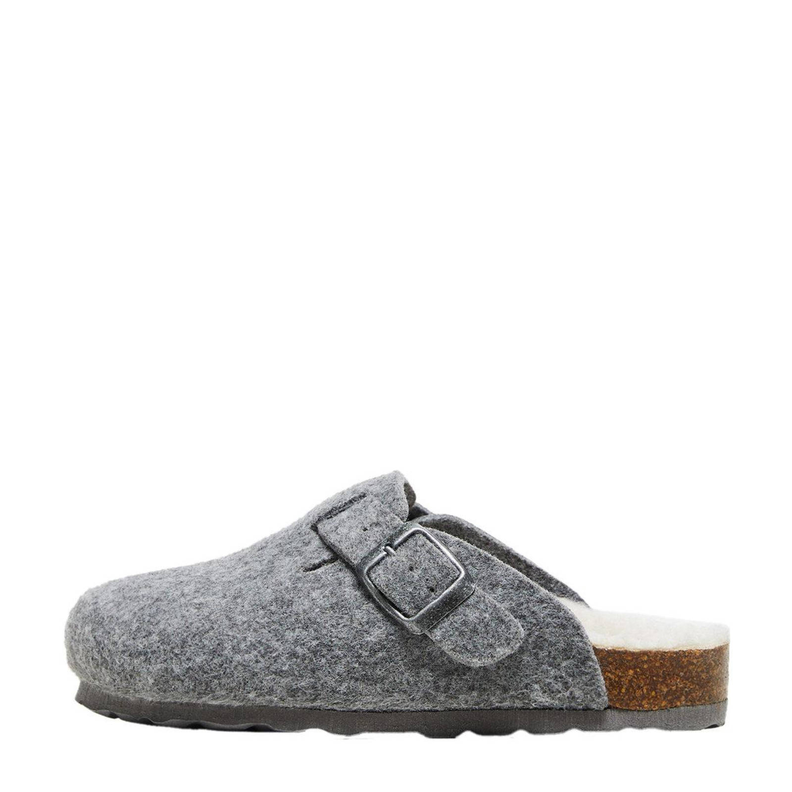 Mango Kids pantoffels grijs kids | wehkamp