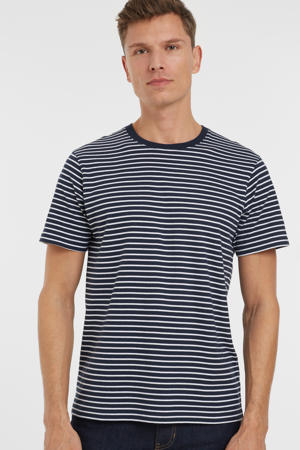 gestreepte T-shirt donkerblauw/wit