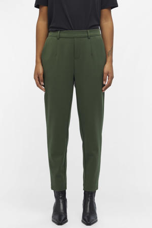 slim fit pantalon OBJLISA donkergroen
