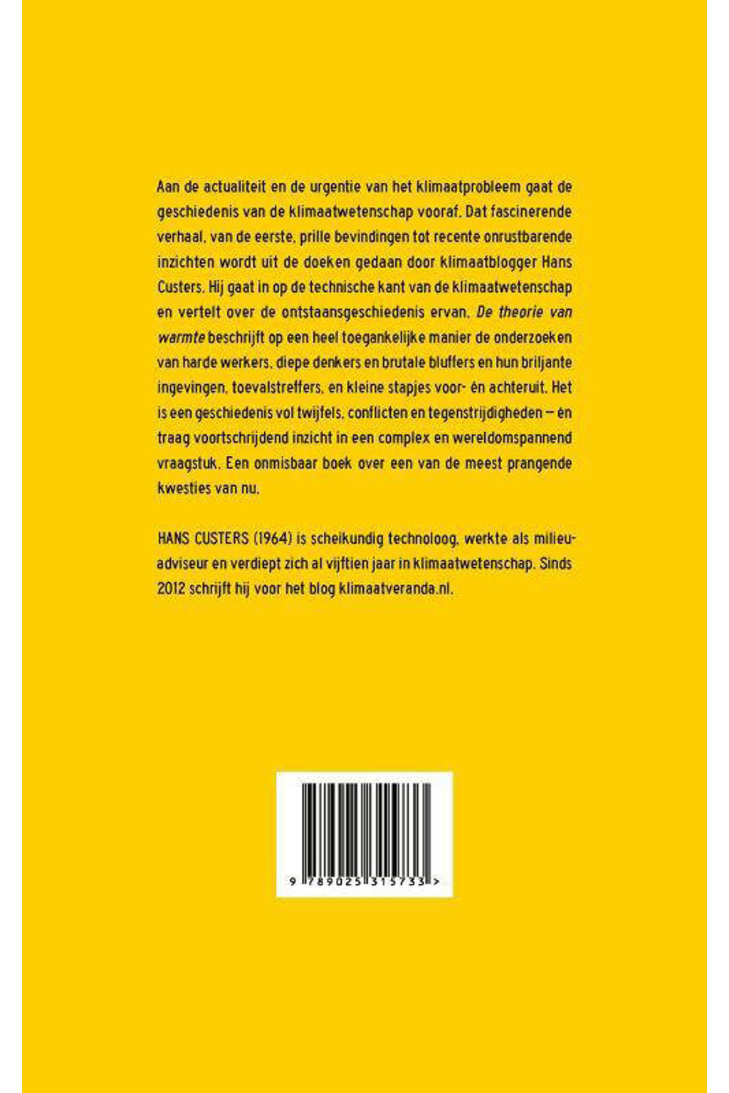 Hans Custers De theorie van warmte wehkamp