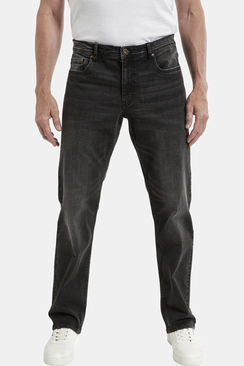 Jan Vanderstorm loose fit jeans Plus Size HARMEN zwart