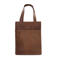 Manfield leren shopper met crocoprint bruin