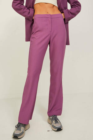 high waist straight fit pantalon violet