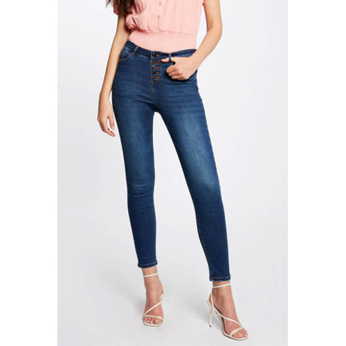 Morgan cropped slim fit jeans dark blue afbeelding