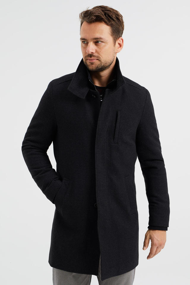 Oppervlakkig Leugen moeilijk tevreden te krijgen WE Fashion jas met wol zwart | wehkamp