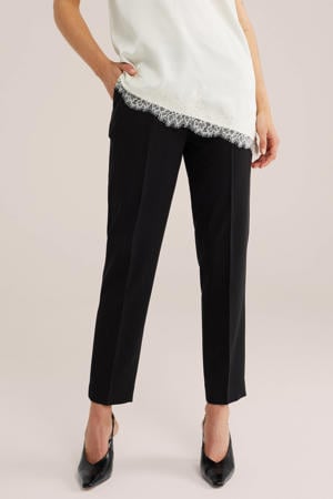 slim fit pantalon zwart