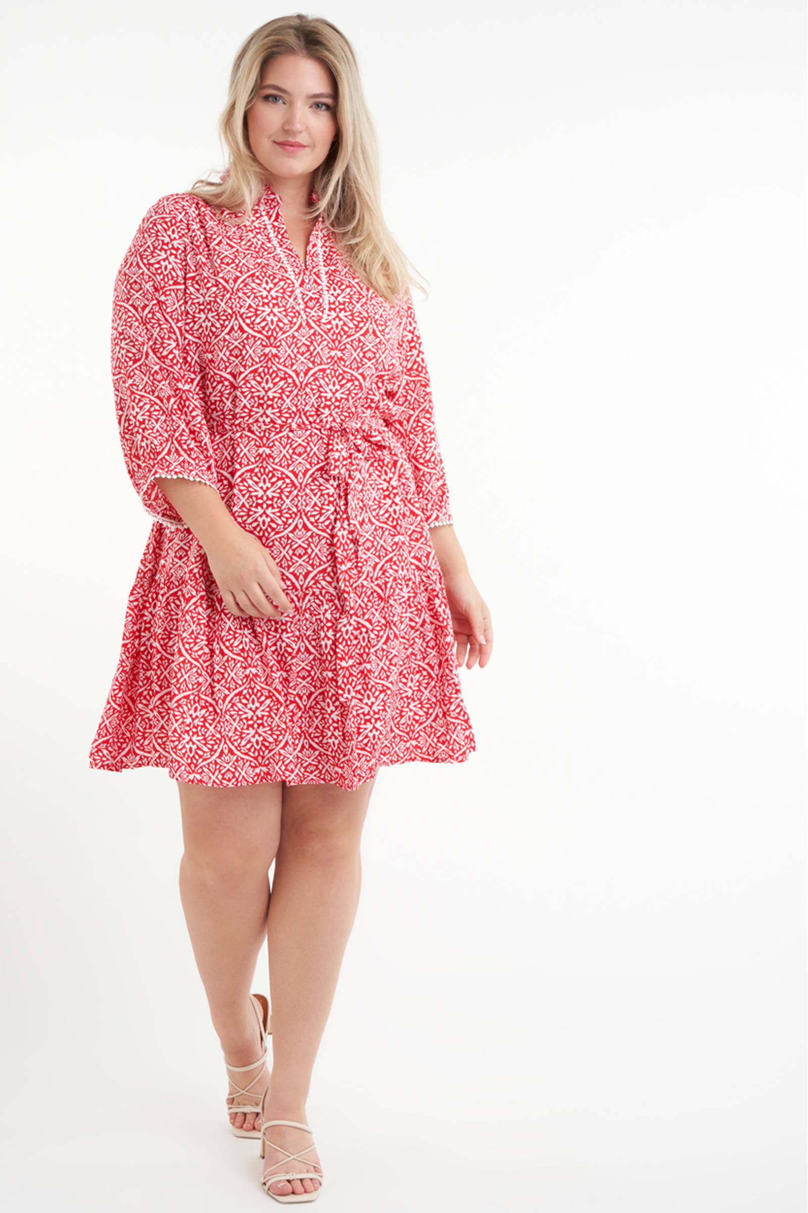 MS Mode jurk met all over print groen | wehkamp