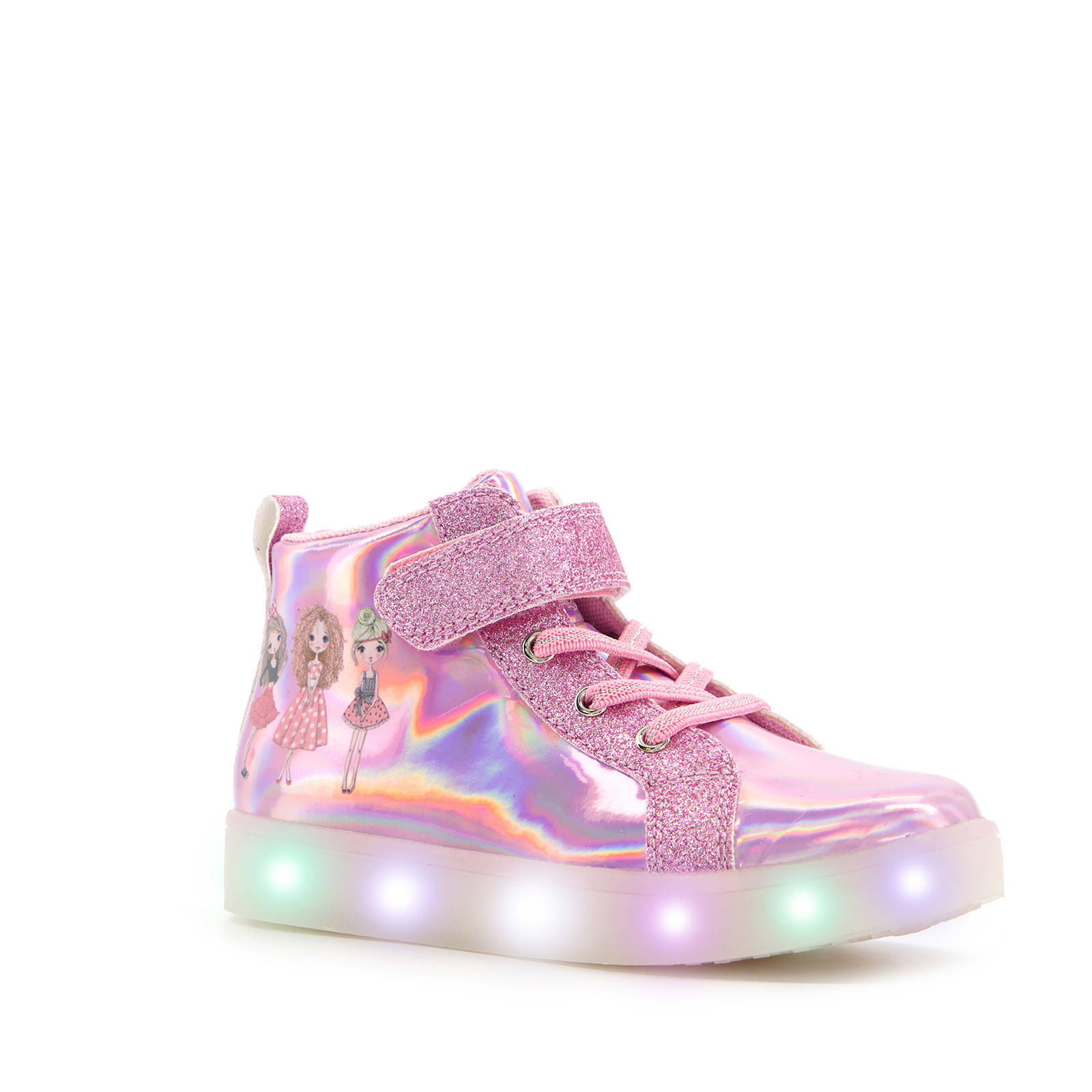 Scapino Blue Box sneakers met lichtjes roze metallic wehkamp