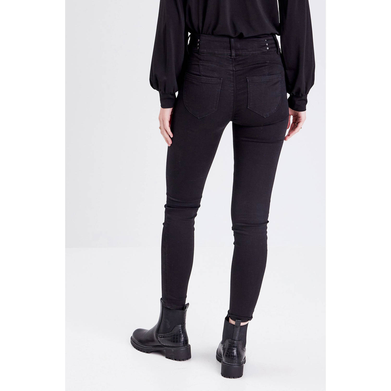 Cache cropped jeans black