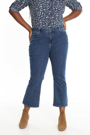 cropped flared jeans blauw