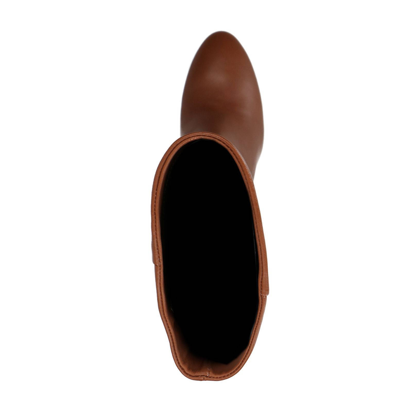 Manfield leren laarzen cognac | wehkamp