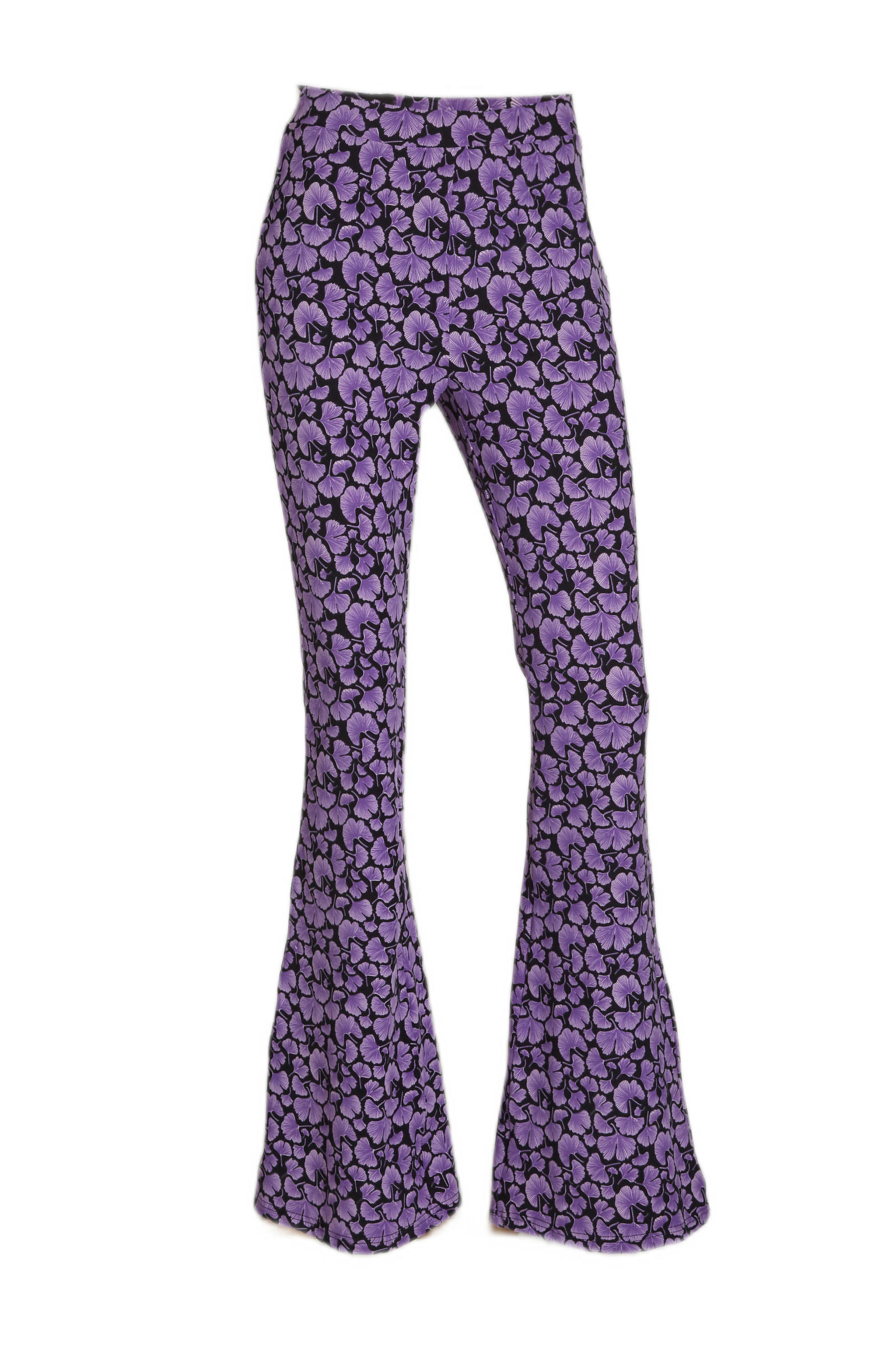 Colourful Rebel gebloemde flared broek GINGKO PEACHED EXTRA FLARE PANTS