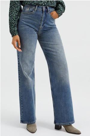 high waist wide leg jeans vintage blue