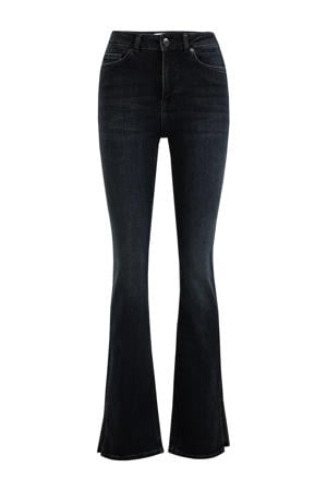 high waist bootcut jeans zwart