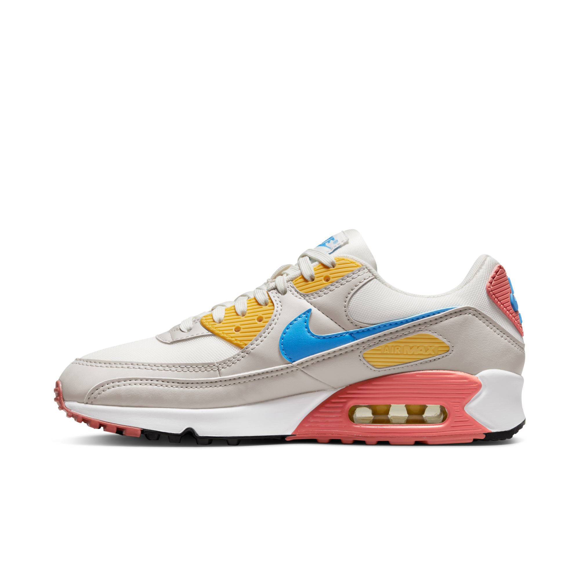 Nike Air Max 90 sneakers wit/roze/geel/blauw | wehkamp