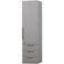 WOOOD WOOOD Rens Kledingkast 1-Deurs - Noten/Grijs - 210x55x58