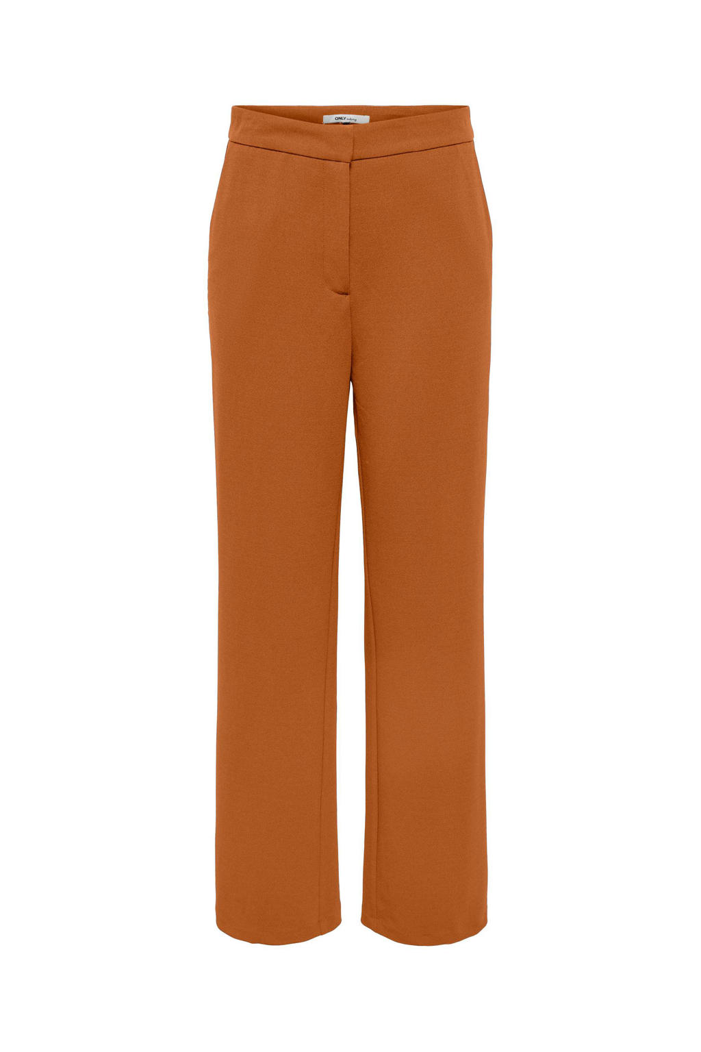 ONLY high waist straight fit pantalon ONLCAROLINA  oranje