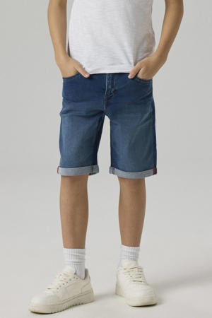 slim fit denim short NKMSILAS medium blue denim