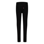 thumbnail: Zwarte meisjes Levi's skinny jeans van denim met regular waist en rits- en knoopsluiting