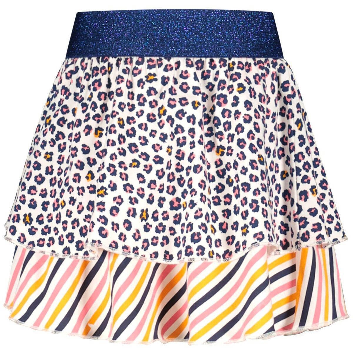 B.Nosy Baby Rok Met All Over Print Blauw/multicolor | Wehkamp