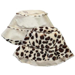 reversible imitatiebont muts bruin/ecru