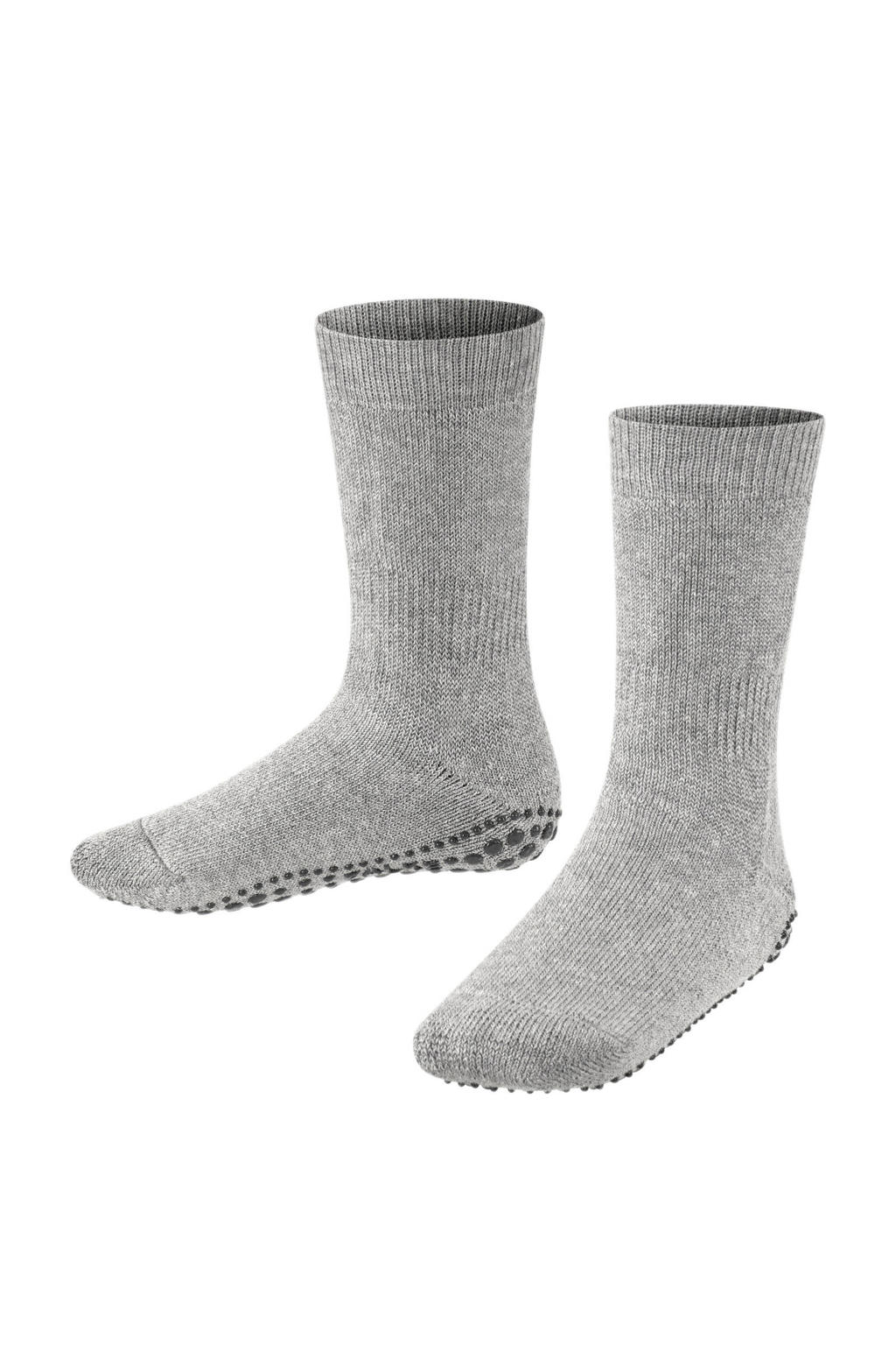 FALKE Catspads huissokken met anti-slip noppen grijs