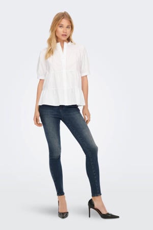 high waist skinny jeans ONLMILA grijsblauw