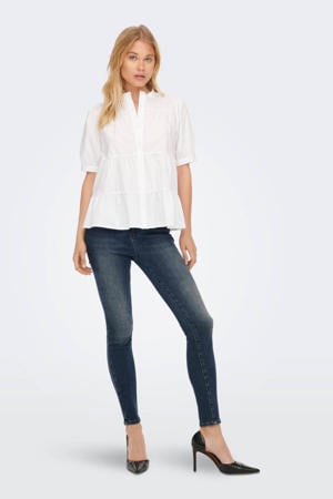 high waist skinny jeans ONLMILA grijsblauw