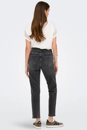 high waist cropped straight leg jeans ONLEMILY grijs