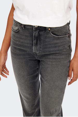 high waist cropped straight leg jeans ONLEMILY grijs