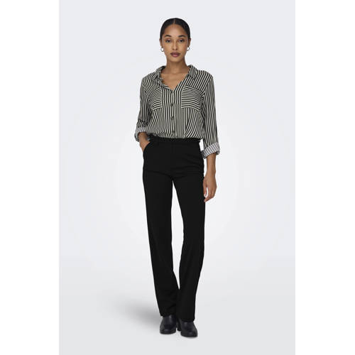 ONLY high waist straight fit pantalon ONLRAFFY-YO van polyester zwart afbeelding