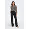 ONLY semi-transparante blouse ONLDITSY met dierenprint en ruches zwart