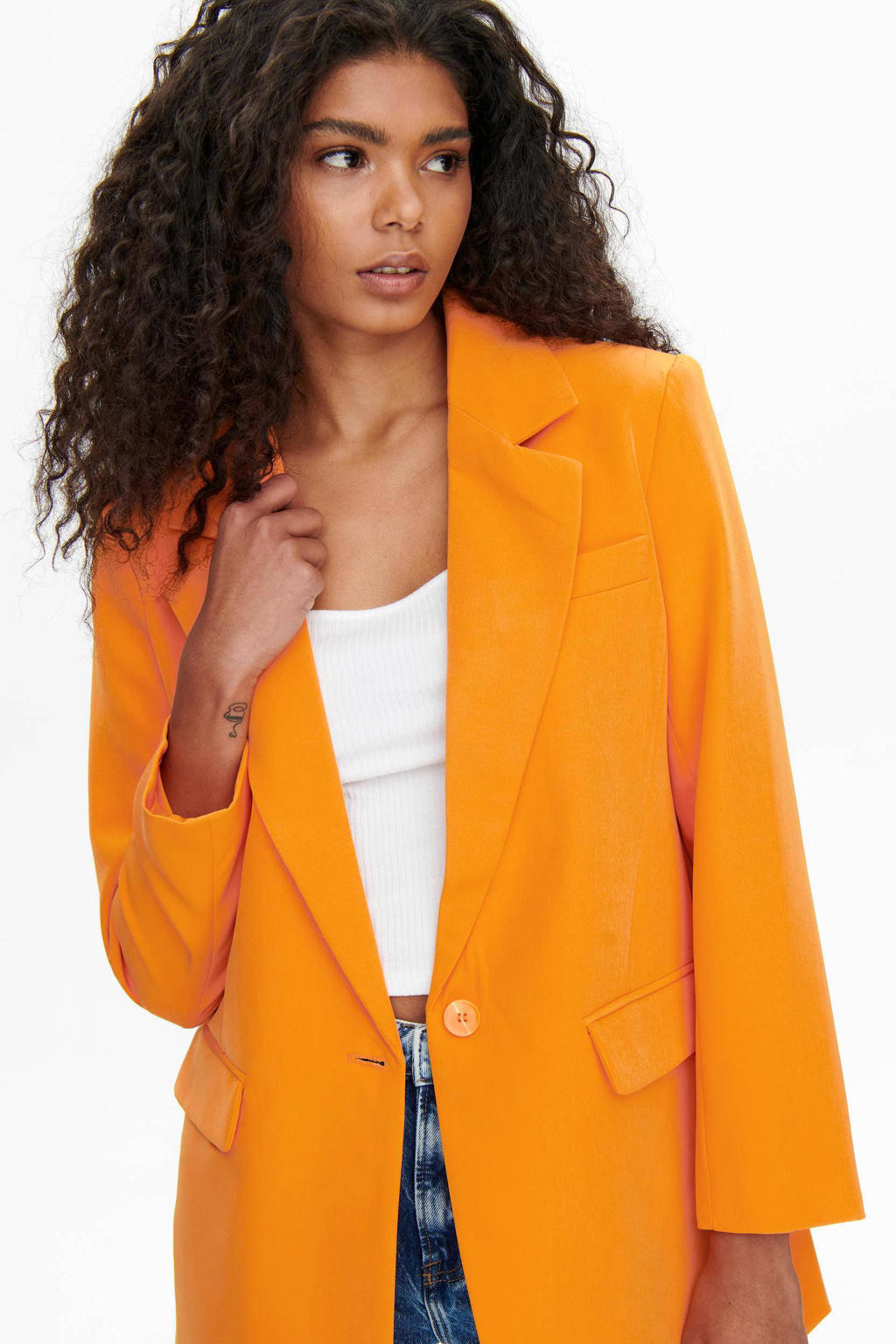 Blazer Classico ONLY Donna - Slim Fit, Poliestere Ed Elastan - Colore Berry - Abbottonatura Frontale - Foto 5